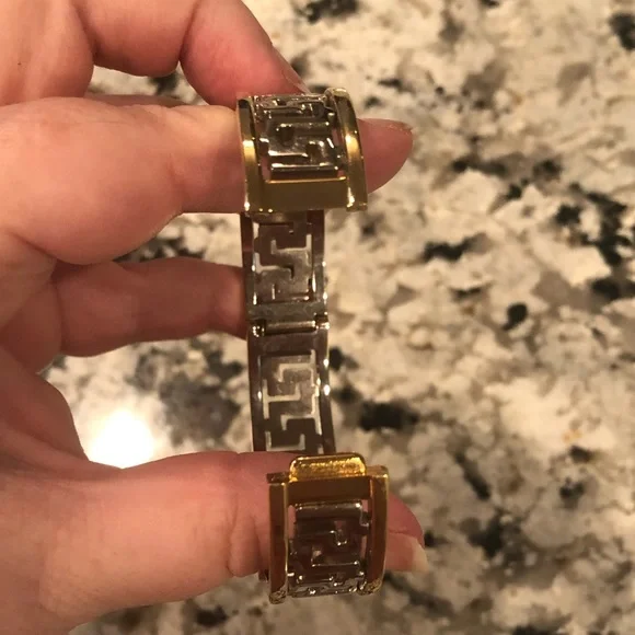 Vintage Avon Greek Key Bangle Watch - Picture 2 of 3